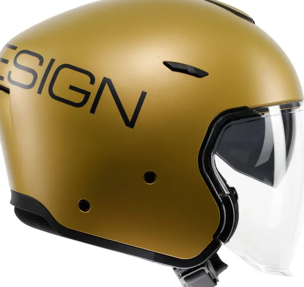 Momo AERO Mono Matt Gold/Dark Grey 005> Jethelmen|Helmen Met Zonnevizier