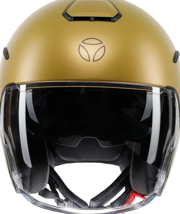 Momo AERO Mono Matt Gold/Dark Grey 005> Jethelmen|Helmen Met Zonnevizier
