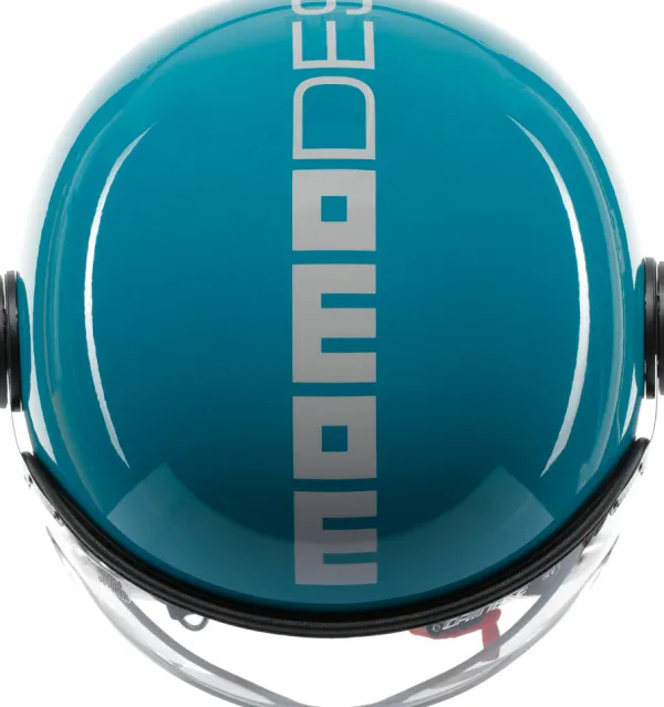 Momo FGTR Classic Candy Lake Blue/White 016> Jethelmen|Helmen Met Zonnevizier