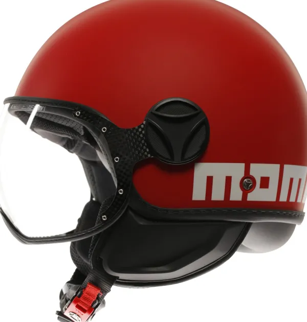 Momo FGTR Classic Candy Matt Red/White 010> Fashion Helmen