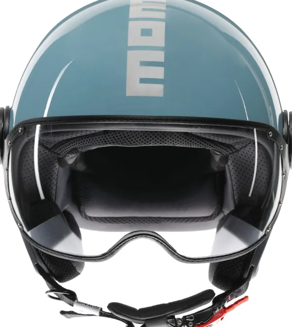 Momo FGTR Classic Candy Sky Blue/White 008> Jethelmen|Helmen Met Zonnevizier