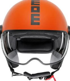 Momo FGTR Classic Mono Matt Orange/Black 018> Jethelmen|Helmen Met Zonnevizier