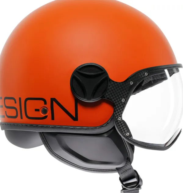 Momo FGTR Classic Mono Matt Orange/Black 018> Jethelmen|Helmen Met Zonnevizier