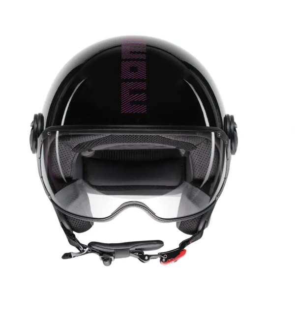 Momo FGTR Classic Stripes Black/Fucsia 011> Jethelmen|Helmen Met Zonnevizier