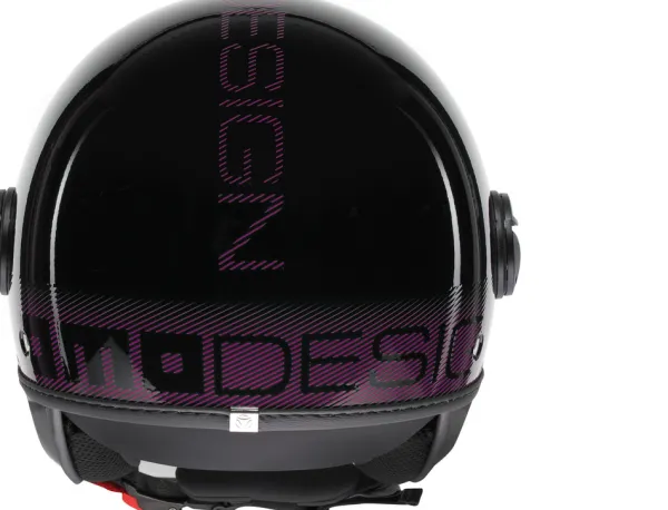 Momo FGTR Classic Stripes Black/Fucsia 011> Jethelmen|Helmen Met Zonnevizier