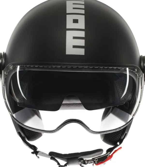 Momo FGTR Evo Mono Matt Black/Silver 001> Jethelmen|Helmen Met Zonnevizier