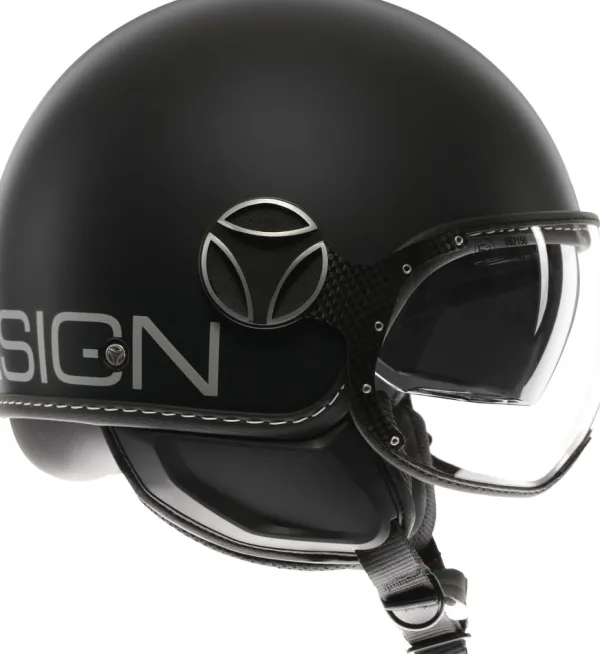 Momo FGTR Evo Mono Matt Black/Silver 001> Jethelmen|Helmen Met Zonnevizier