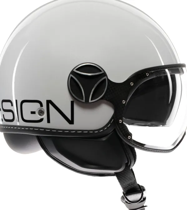 Momo FGTR Evo Mono White Quarz/Black 006> Jethelmen|Helmen Met Zonnevizier