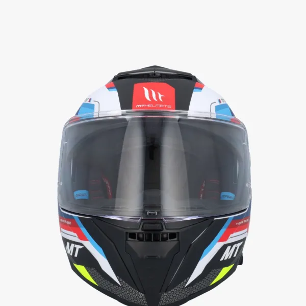 MT Atom 2 SV Bast Mat Blauw/Rood> Systeemhelmen|Helmen Met Zonnevizier