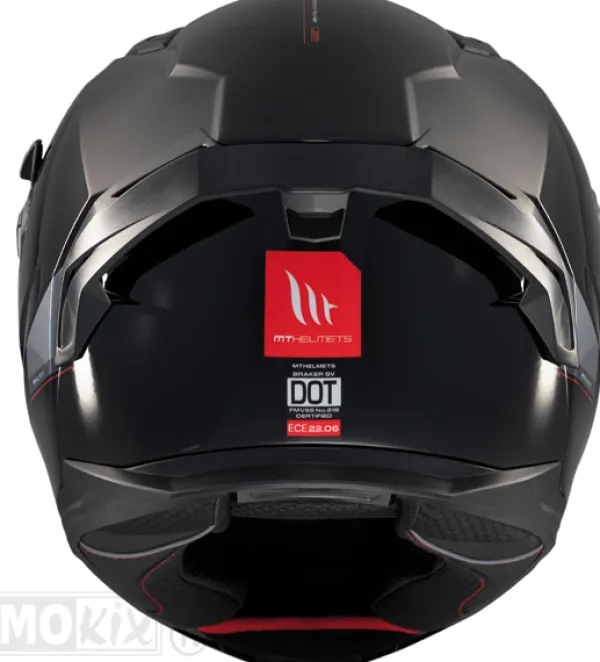 MT Braker SV Solid Black> Integraalhelmen|Helmen Met Zonnevizier