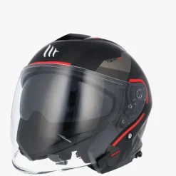 MT Jet Thunder 3 SV Bow Black/Red> Jethelmen|Helmen Met Zonnevizier