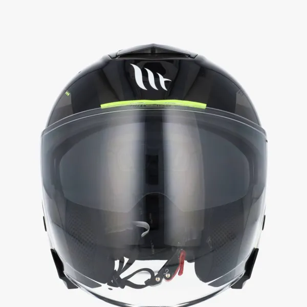 MT Jet Thunder 3 SV Bow Black/Yellow> Jethelmen|Helmen Met Zonnevizier