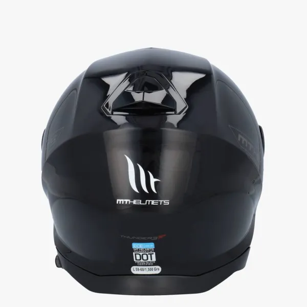 MT Jet Thunder 3 SV Gloss Black> Jethelmen|Helmen Met Zonnevizier