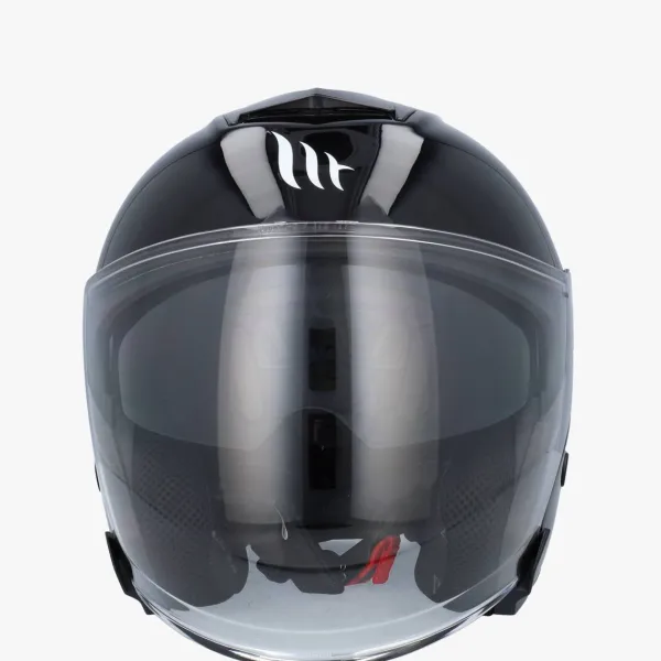 MT Jet Thunder 3 SV Gloss Black> Jethelmen|Helmen Met Zonnevizier