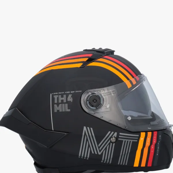 MT Thunder 4 SV Mil Mat Zwart> Integraalhelmen|Helmen Met Zonnevizier