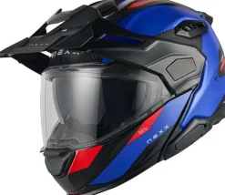 NEXX X.LIFECOUNTRY Terra Matt Blue/Red> Adventure Helmen|Systeemhelmen