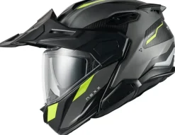 NEXX X.LIFECOUNTRY Terra Matt Grey/Neon Yellow> Adventure Helmen|Systeemhelmen