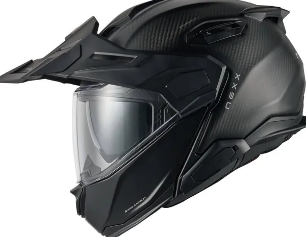 NEXX X.LIFECOUNTRY Zero Pro Matt Carbon> Adventure Helmen|Helmen Met Zonnevizier