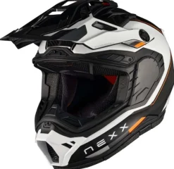 NEXX X.RALLY Raid White/Orange> Integraalhelmen|Bluetooth Helmen