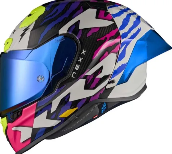 NEXX X.R3R Ziger Purple/Blue> Integraalhelmen|Bluetooth Helmen