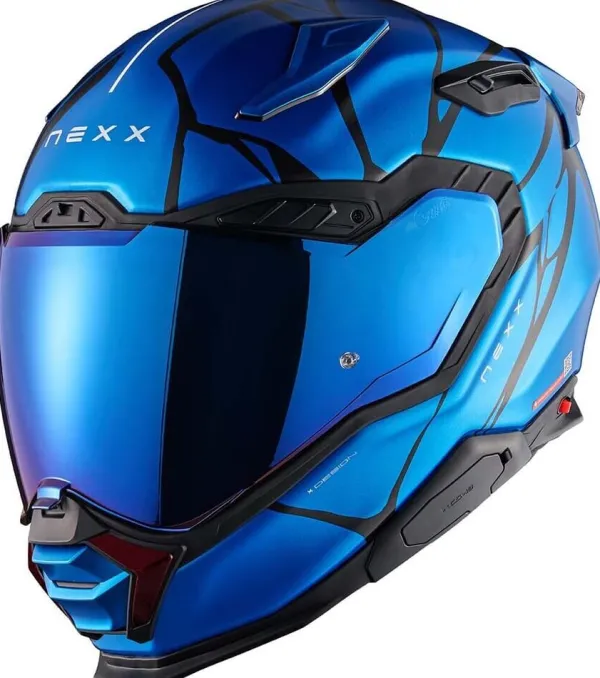 NEXX X.WST3 B-Side Matt Sky Blue> Adventure Helmen|Helmen Met Zonnevizier