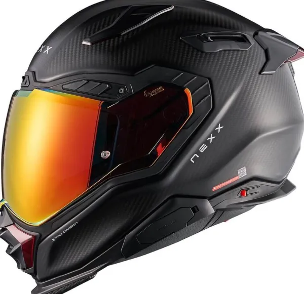 NEXX X.WST3 Zero Pro Matt Carbon/Red> Adventure Helmen|Helmen Met Zonnevizier