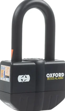 Oxford Boss Alarm 16mm Padlock Black ART4 LK484> Motorsloten