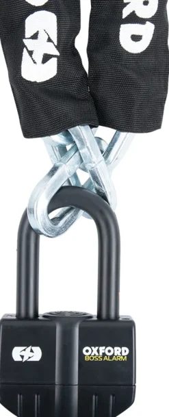 Oxford Boss Kettingslot + alarm ART4 120cm> Motorsloten