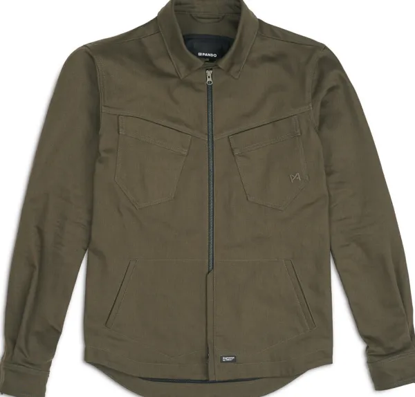 Pando Moto Capo Motorjas COR 02 Shirt Slim-Fit Cordura® Olive> Motorjassen
