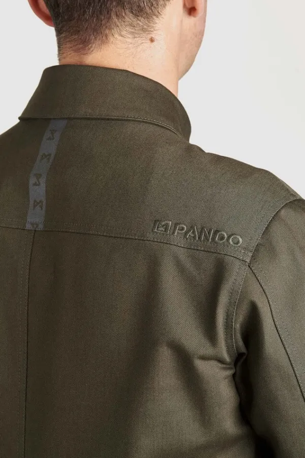 Pando Moto Capo Motorjas COR 02 Shirt Slim-Fit Cordura® Olive> Motorjassen