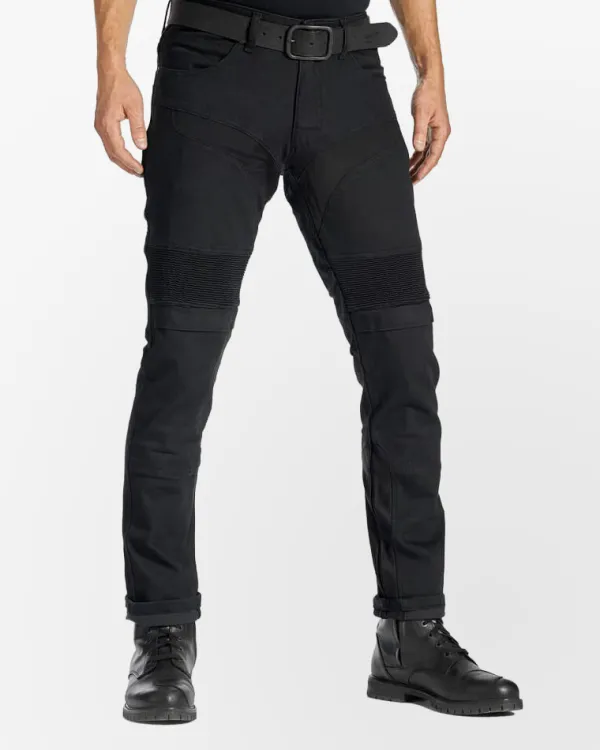 Pando Moto Karldo Slim Motorjeans Black> Motorjeans