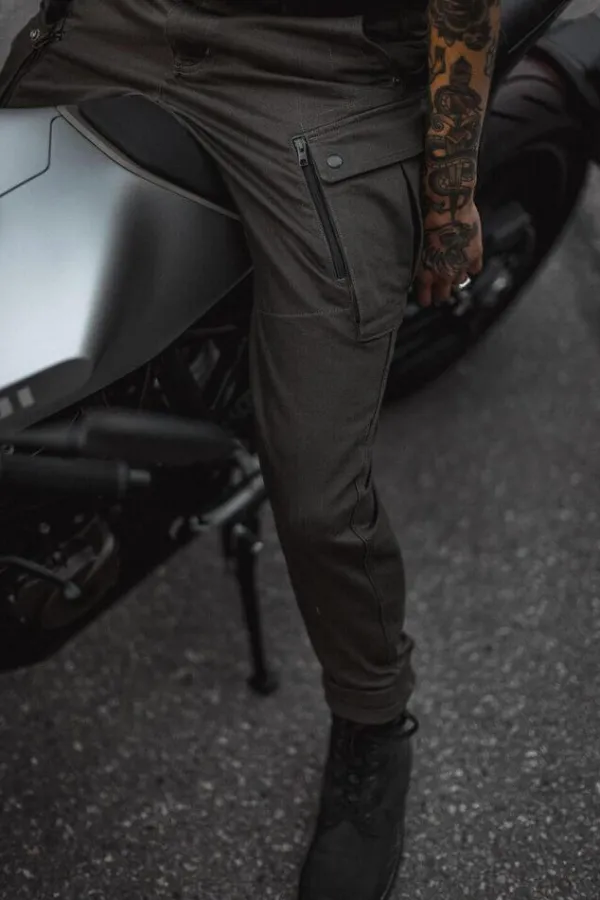 Pando Moto Mark Motorjeans Olive> Motorbroeken
