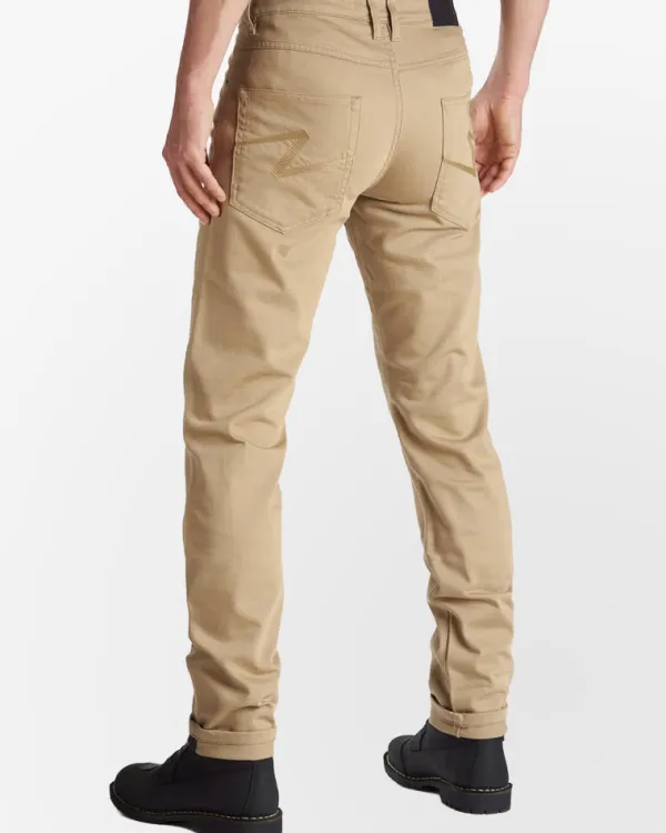 Pando Moto Robby Slim Motorjeans Beige> Motorjeans