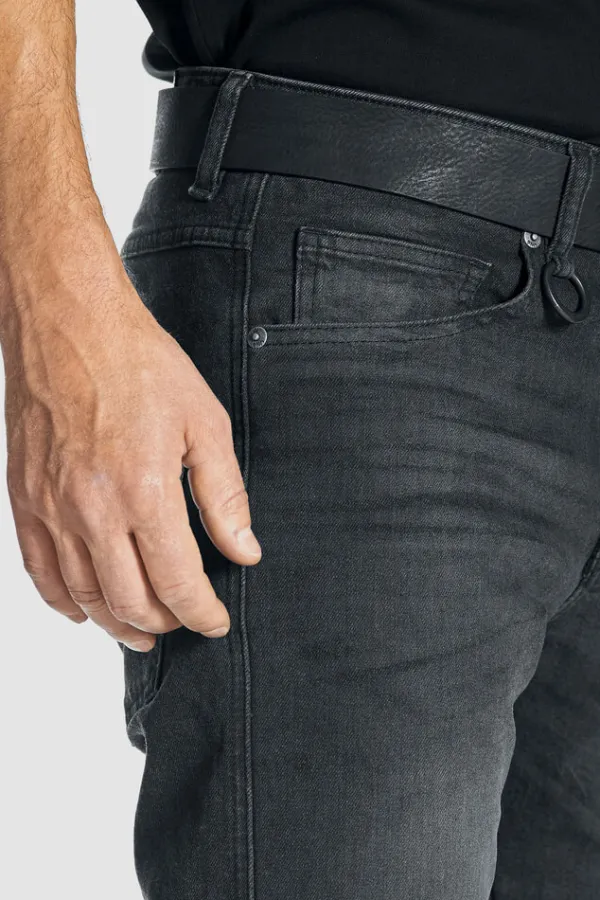 Pando Moto Robby Slim Motorjeans Black> Motorjeans