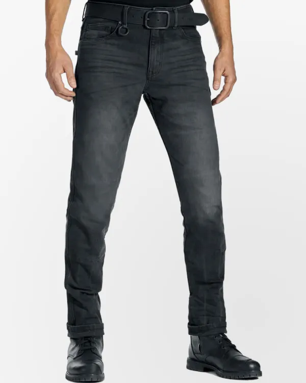Pando Moto Robby Slim Motorjeans Black> Motorjeans