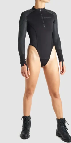 Pando Moto Shell Women Armored Motorcycle Baselayer / Body Black><noscript><img width=