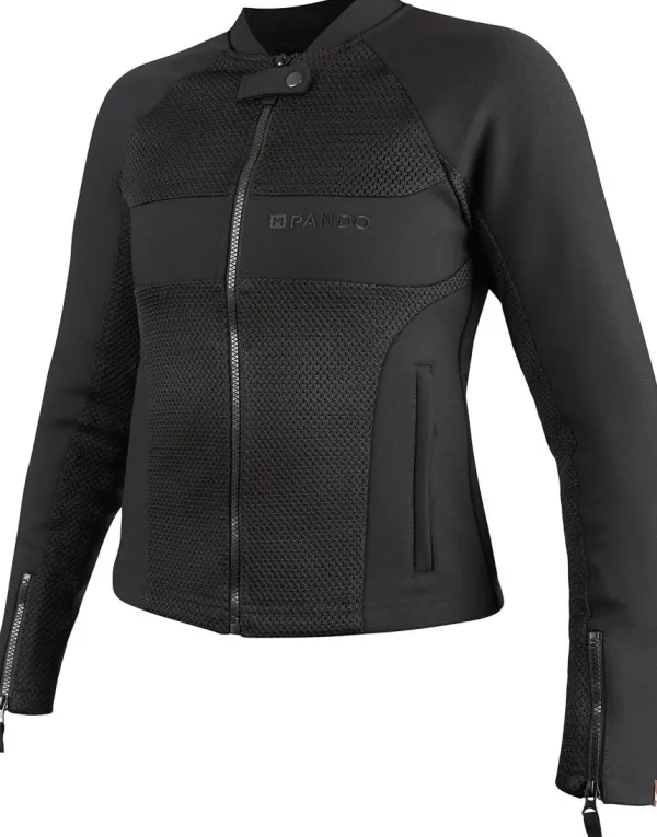 Pando Moto Stealth AAA Women Motorjas Black> Motorjassen