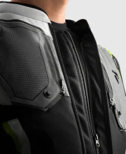 Rebelhorn Borg 2 Motorjas Black/Grey/Fluo Yellow><noscript><img width=