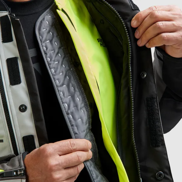 Rebelhorn Cubby 5 Motorjas Black/Grey/Fluo Yellow> Motorjassen