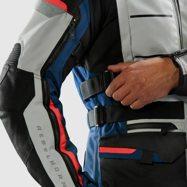 Rebelhorn Cubby 5 Motorjas Blue/Grey/Red> Motorjassen