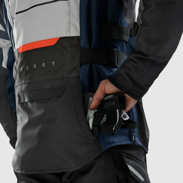 Rebelhorn Cubby 5 Motorjas Blue/Grey/Red> Motorjassen