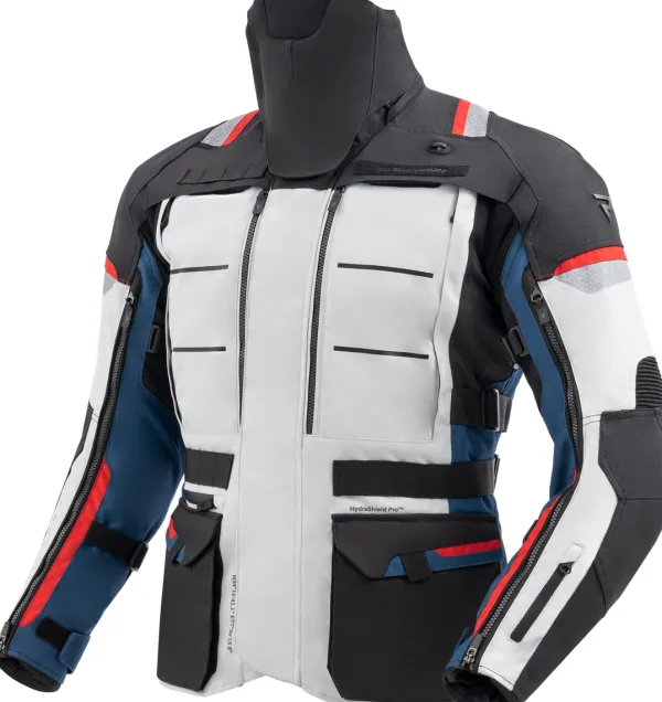 Rebelhorn Cubby 5 Motorjas Blue/Grey/Red> Motorjassen