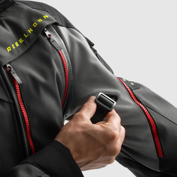 Rebelhorn Hardy 3.0 Motorjas Anthracite/Grey/Yellow> Motorjassen