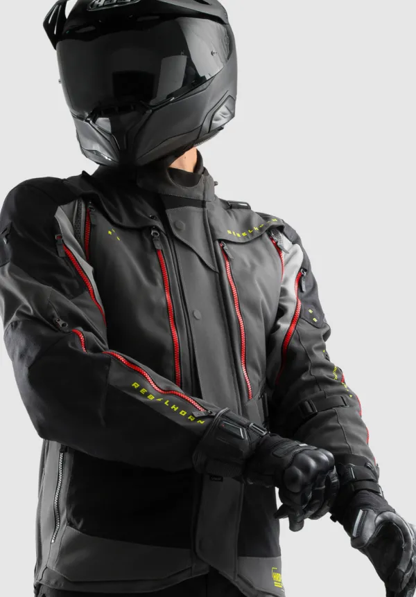 Rebelhorn Hardy 3.0 Motorjas Anthracite/Grey/Yellow> Motorjassen