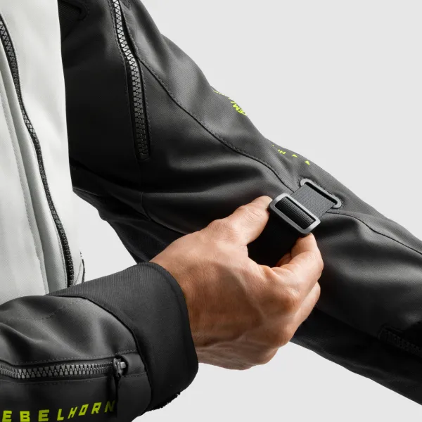 Rebelhorn Hardy 3.0 Motorjas Black/Grey/Fluo Yellow> Motorjassen