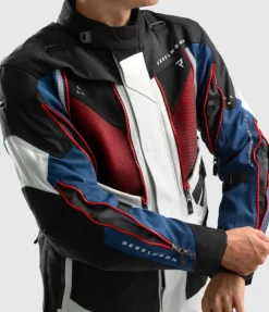 Rebelhorn Hardy 3.0 Motorjas Blue/Grey/Red><noscript><img width=