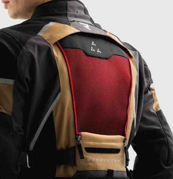 Rebelhorn Hardy 3.0 Motorjas Desert/Grey/Red> Motorjassen