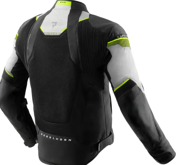 Rebelhorn Hiflow 5 Motorjas Black/Grey/Fluo Yellow> Motorjassen
