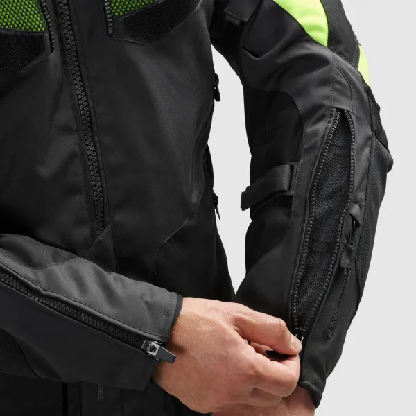 Rebelhorn Hiker 4 Motorjas Black/Anthracite/Fluo Yellow> Motorjassen