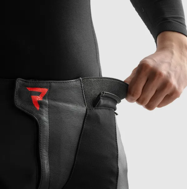 Rebelhorn Inferno Motorbroek Black/Fluo Red> Motorbroeken